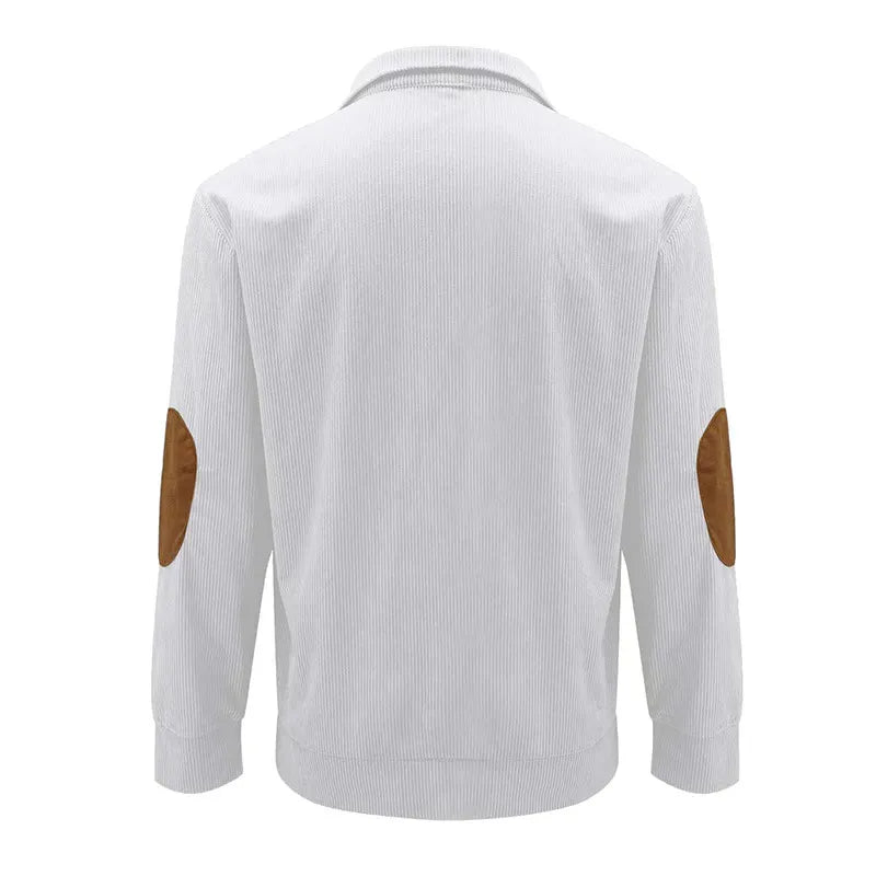 Corduroy Casual Stand Collar Long-sleeved Sweater