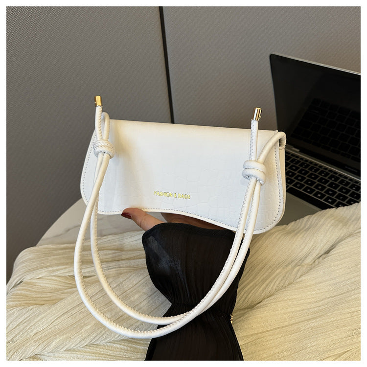 Solid Color PU Small Square Bag Shoulder Messenger Bag Handbag