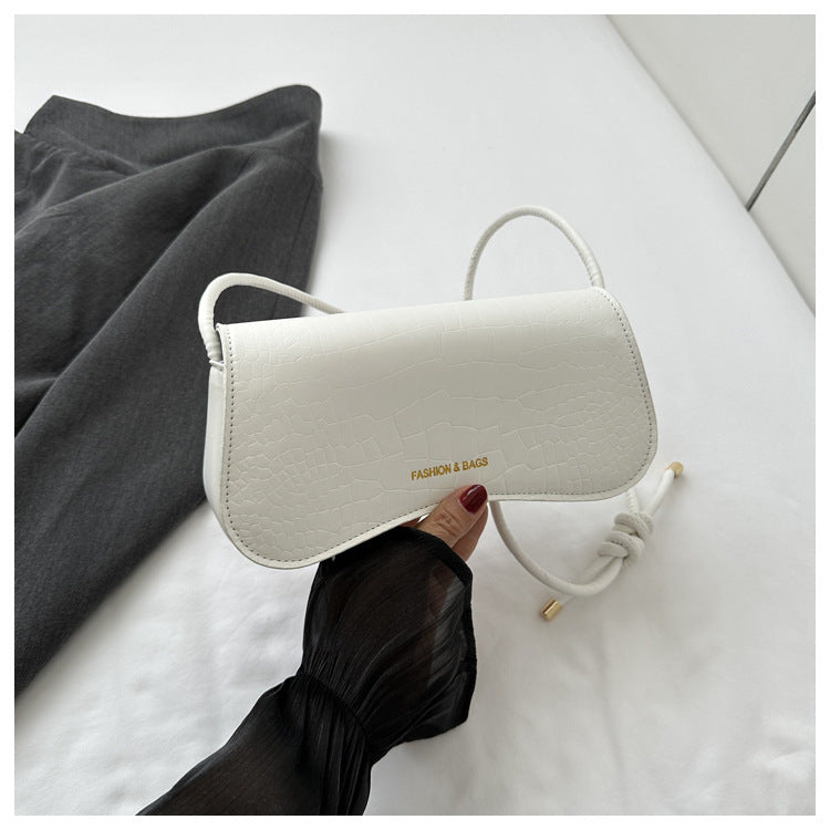 Solid Color PU Small Square Bag Shoulder Messenger Bag Handbag