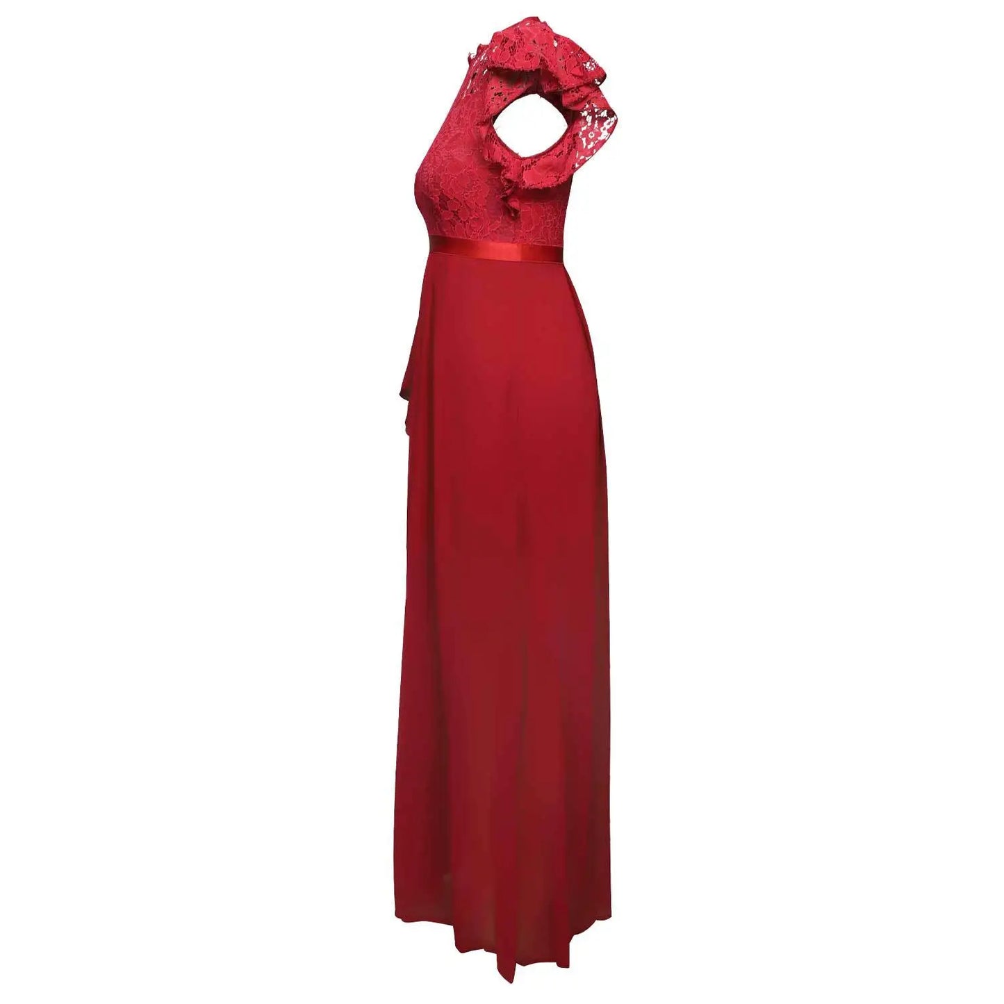 Women's Fashionable Lace High Waist Dress
