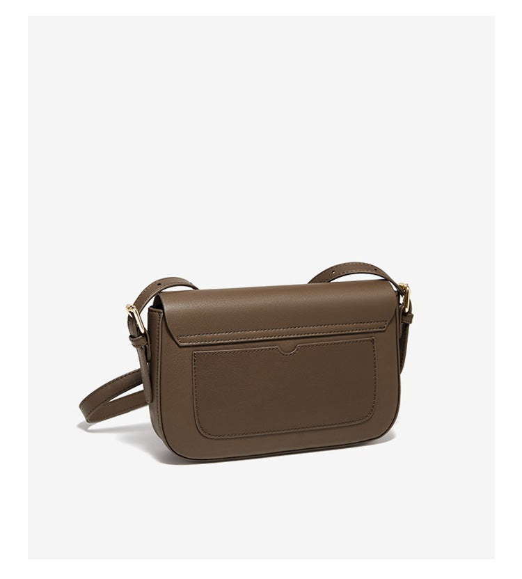Two-layer Cowhide Genuine Leather Square Shoulder Messenger Bag