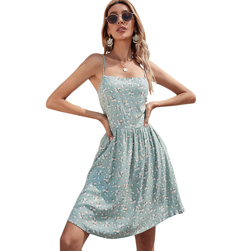 Small Fresh Chiffon Skirt Suspender Dress
