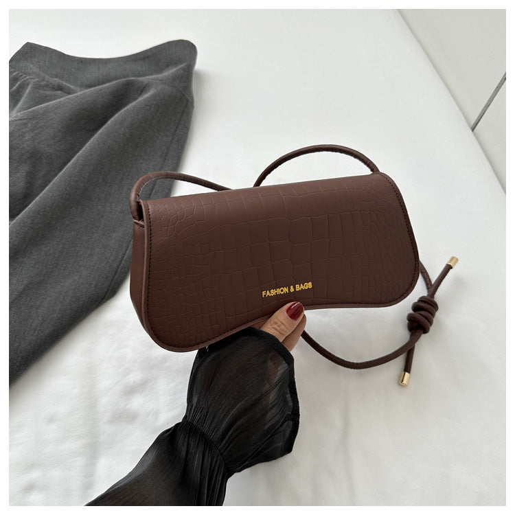Solid Color PU Small Square Bag Shoulder Messenger Bag Handbag