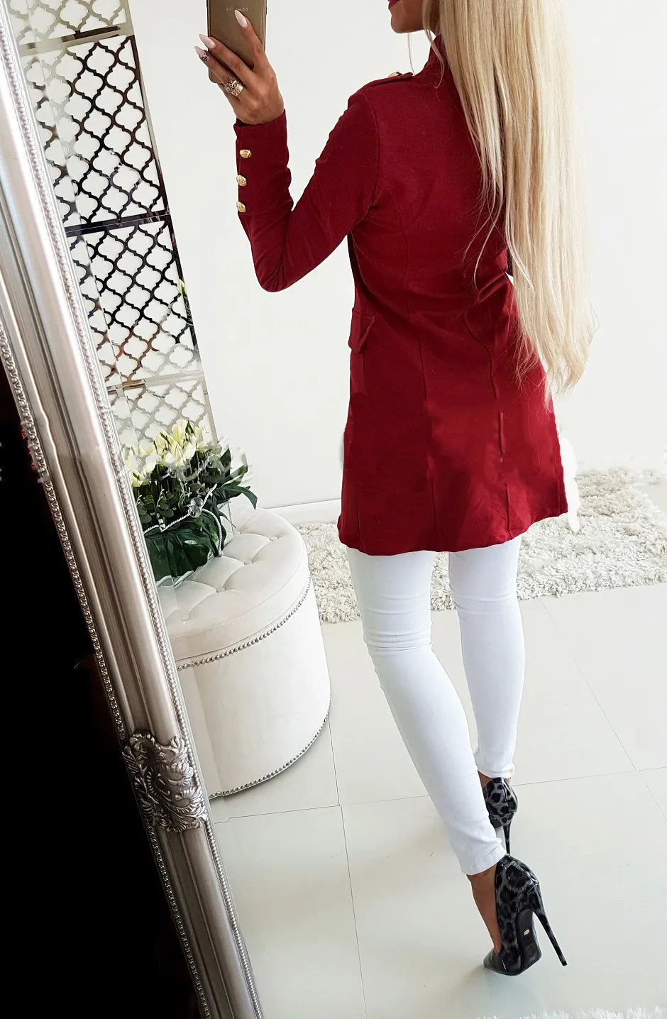 Women's Long-sleeved Breasted Slim Fit Small Business Suit Coat
