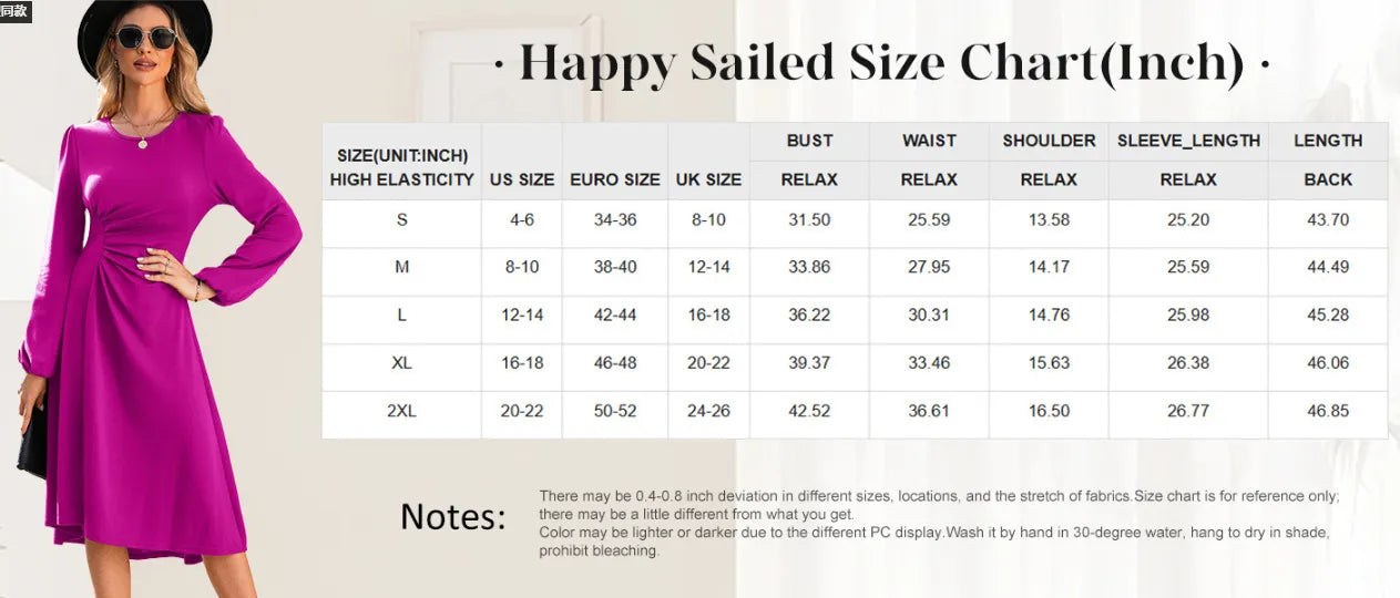 European And American Round Neck Pullover Fashion Long Sleeve Slim Fit Slit Dress