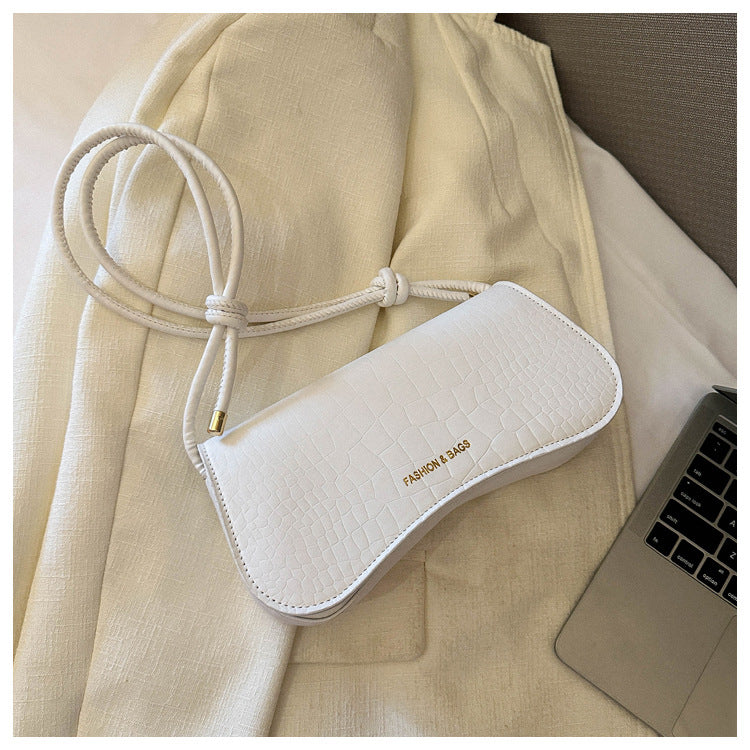 Solid Color PU Small Square Bag Shoulder Messenger Bag Handbag