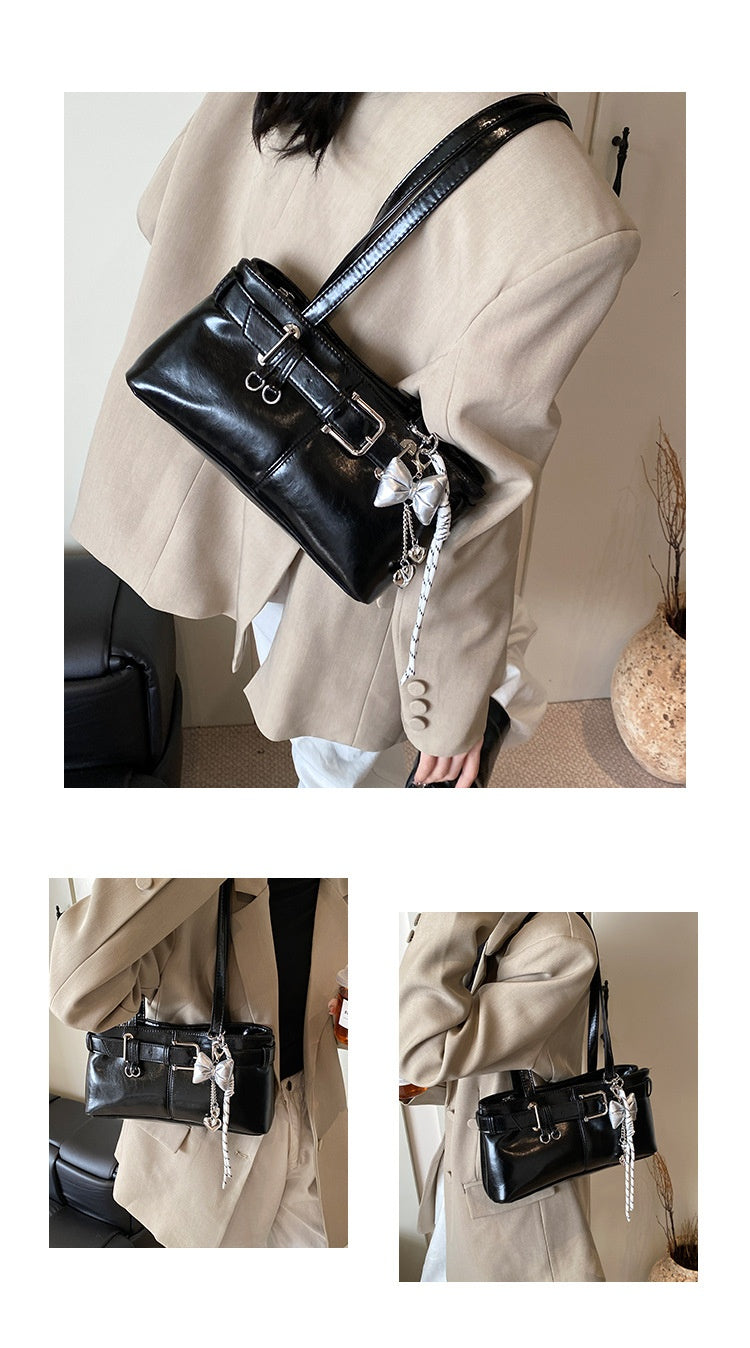 Commuter Texture Underarm Shoulder Handbag