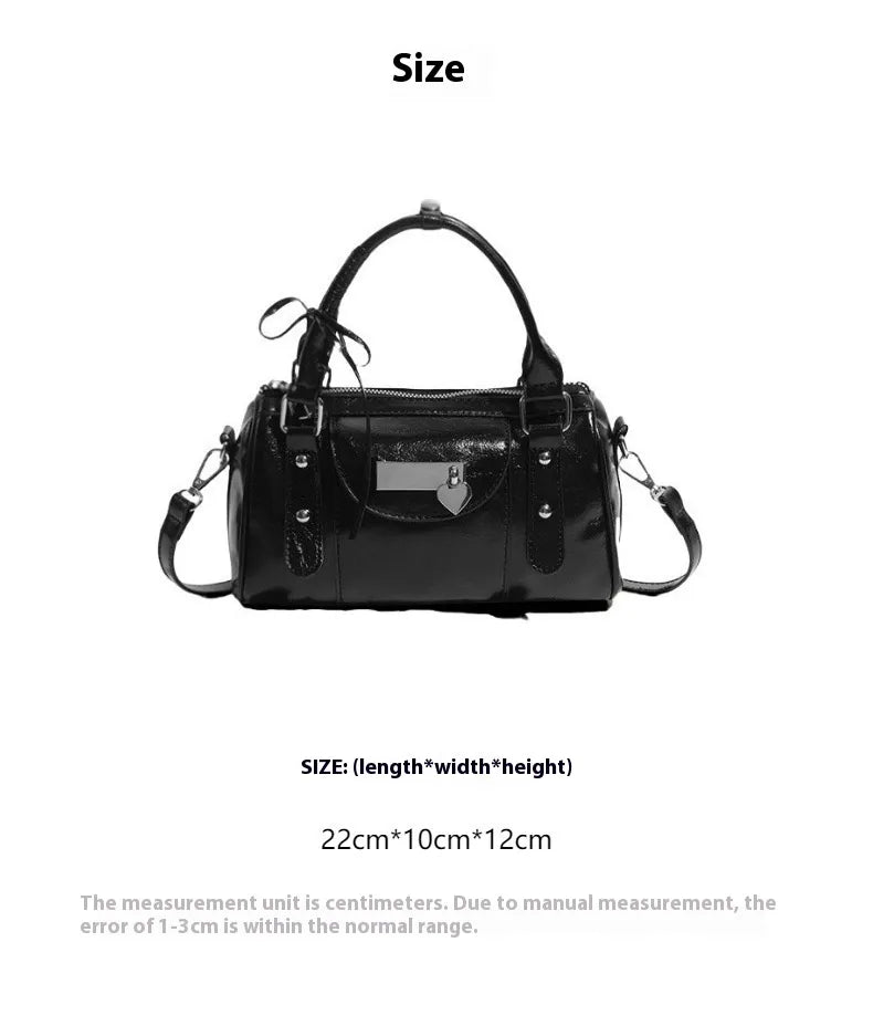 Sweet Cool Love Heart Bow Tie Handbag Female Niche