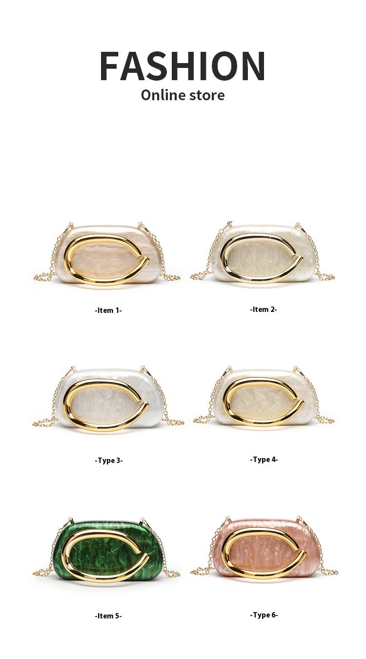 Acrylic Dinner Clutch Shoulder Crossbody Bag