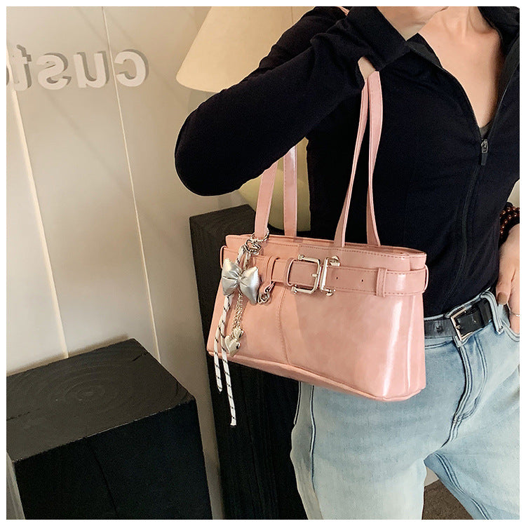 Commuter Texture Underarm Shoulder Handbag