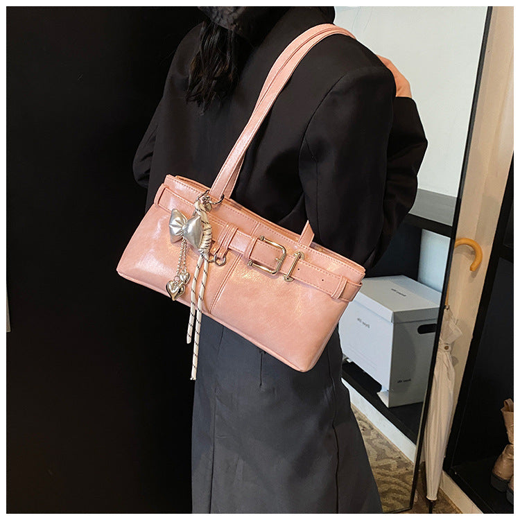 Commuter Texture Underarm Shoulder Handbag