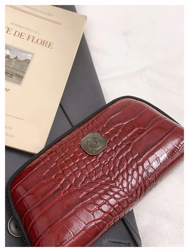 Hand-held Crystal Bamboo Pattern Exquisite Mobile Phone Bag