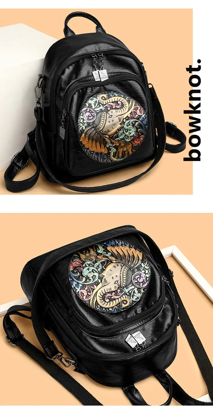 Women's Stylish And Versatile Simple All-match Travel Bag Backpack