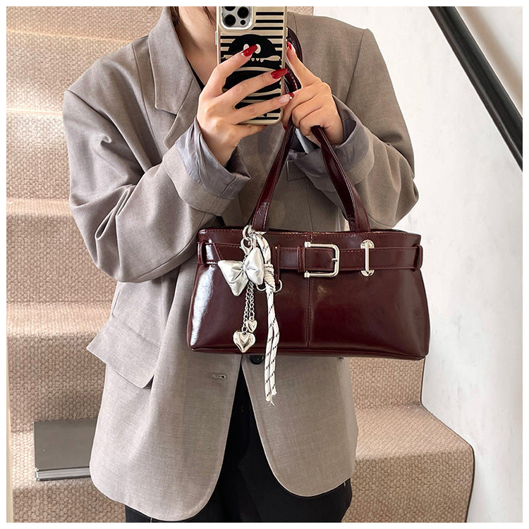 Commuter Texture Underarm Shoulder Handbag