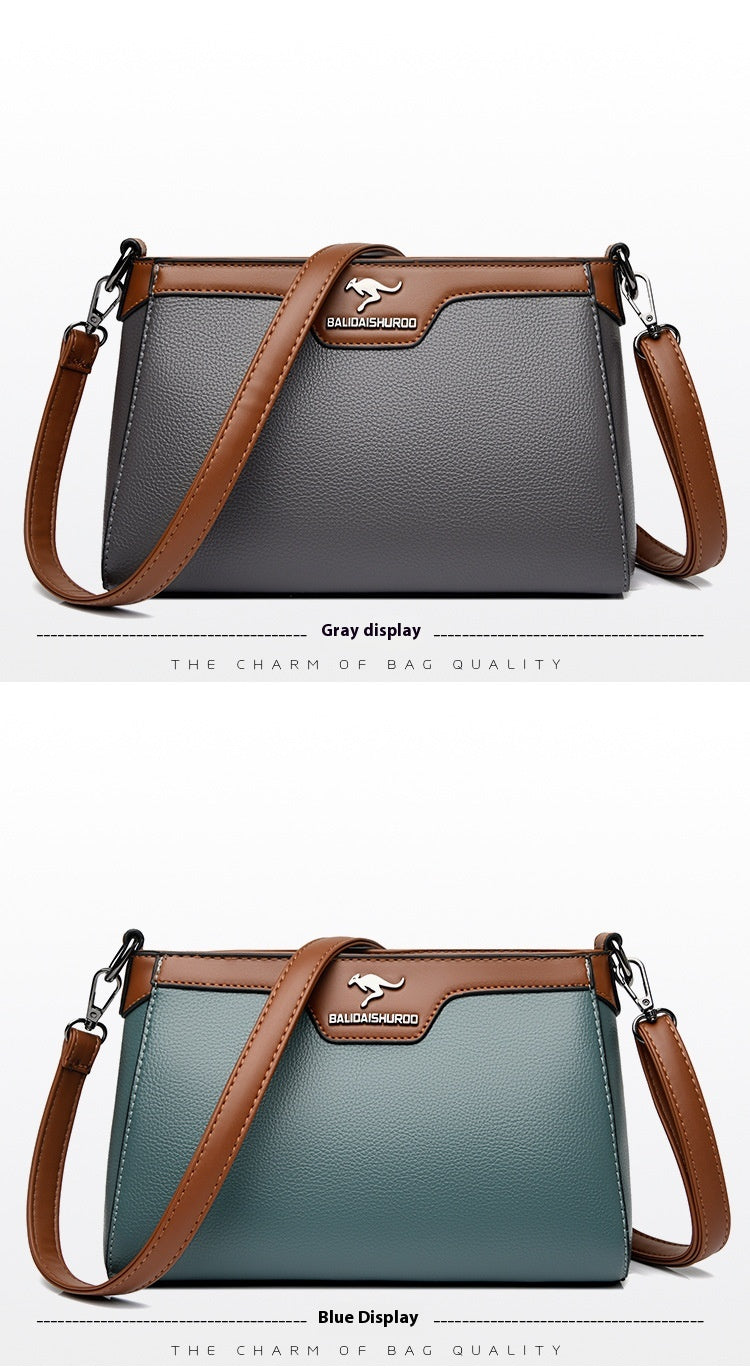 One Shoulder Soft Leather Small Square Stitching Women's Cross-body Bag