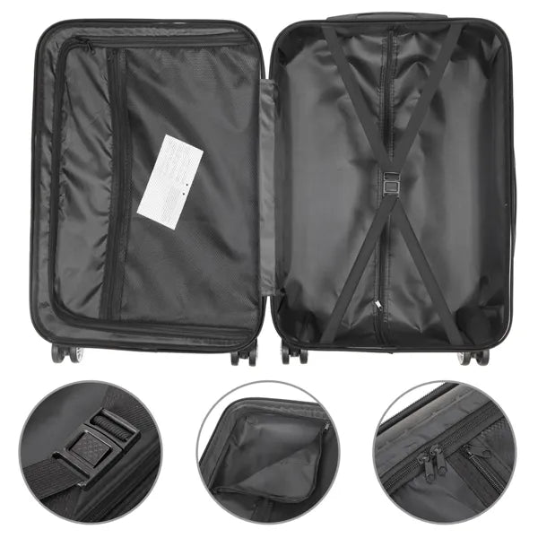 Three In One Handle Universal Wheel With 4 Corner Guards Pull Rod Box, 20in, 24in, 28in ABS Aluminum Alloy Pull Rod, Classic Color Scheme - Dark Purple 3-in-1 ABS Trolley Case 20 Inches-24 Inches-28 Inches Black - FREE USA SHIPPING