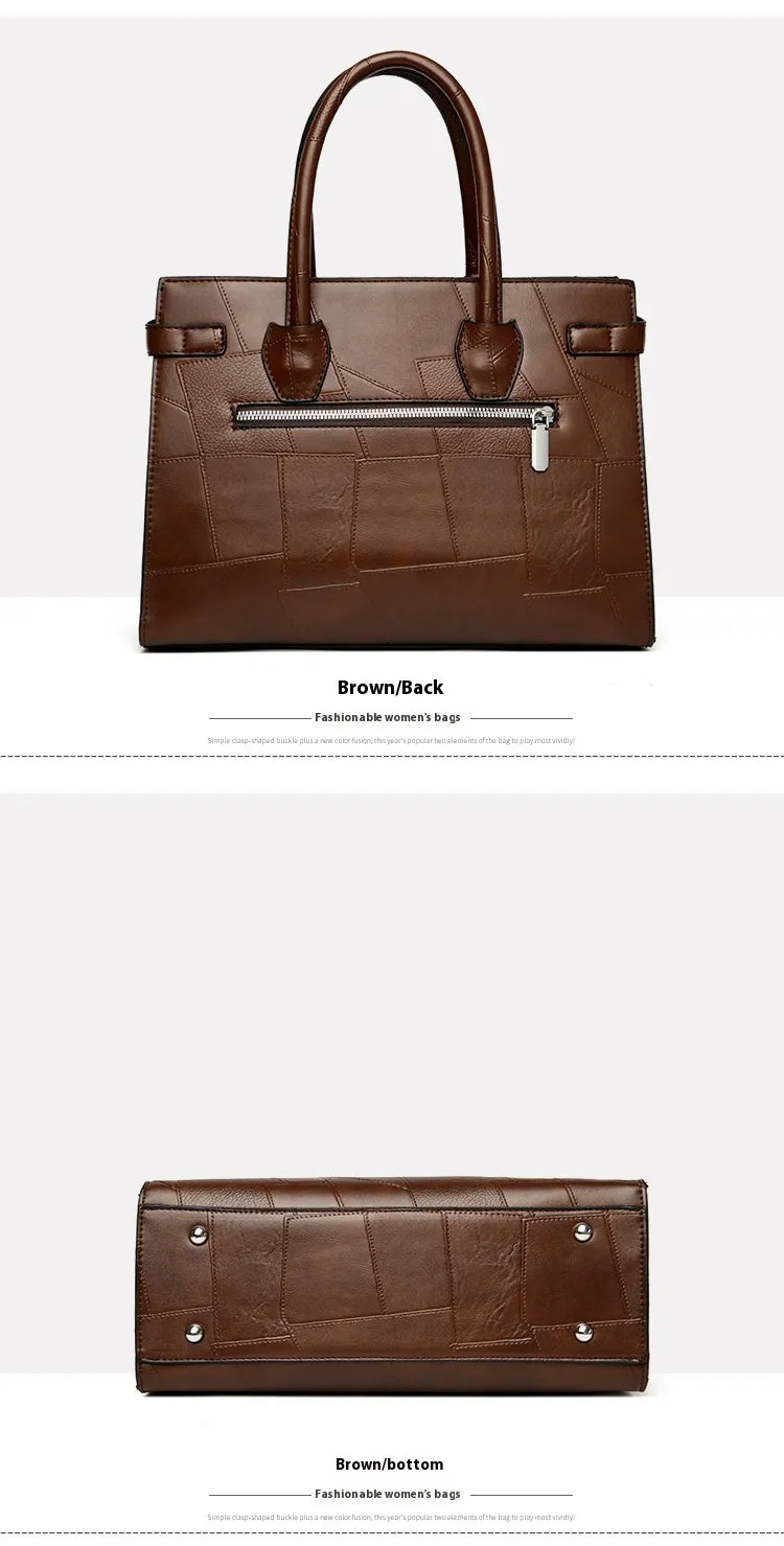 New Solid Color Zip One Shoulder Crossbody Bag