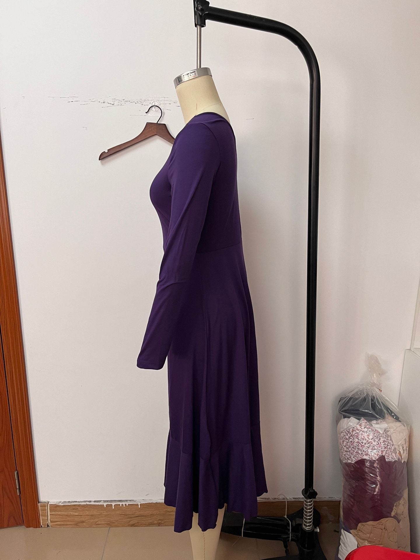 Women's Long Sleeve Round Neck Dress