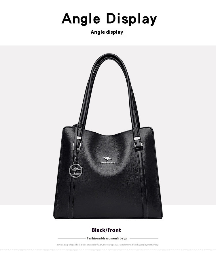 Kangaroo Leather Large Capacity Fashion Soft Leather Shoulder Bag