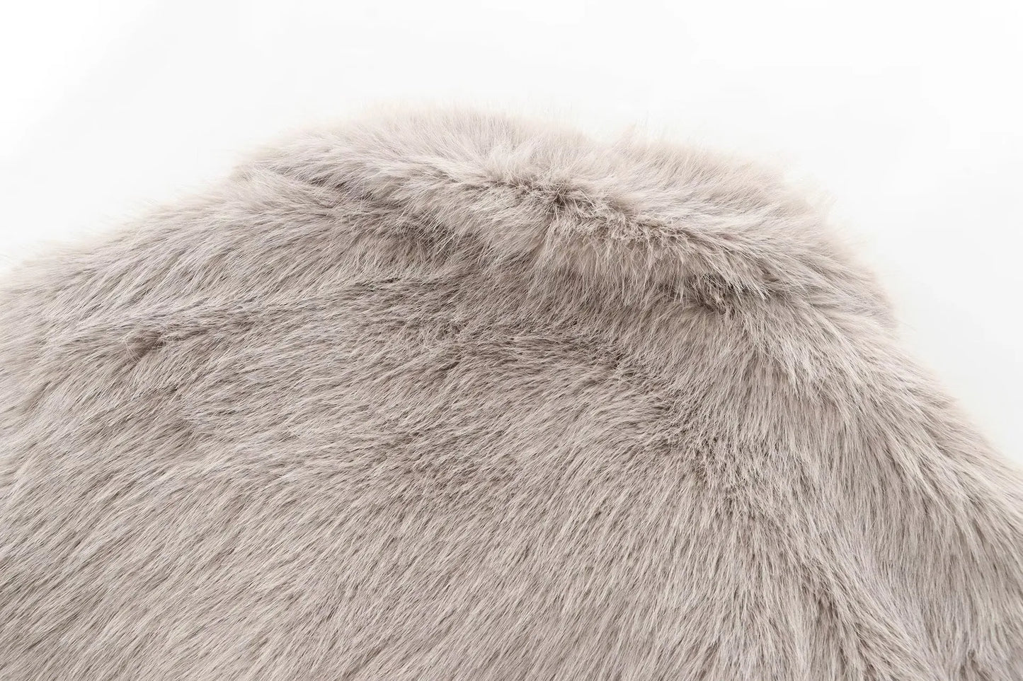 French Style Large Lapel Artificial Fur New Plush Coat