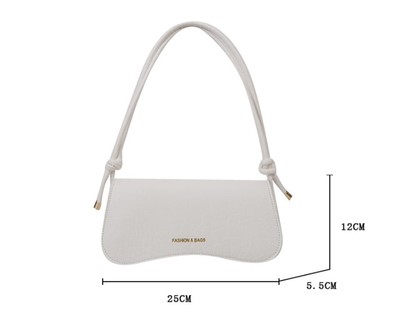 Solid Color PU Small Square Bag Shoulder Messenger Bag Handbag