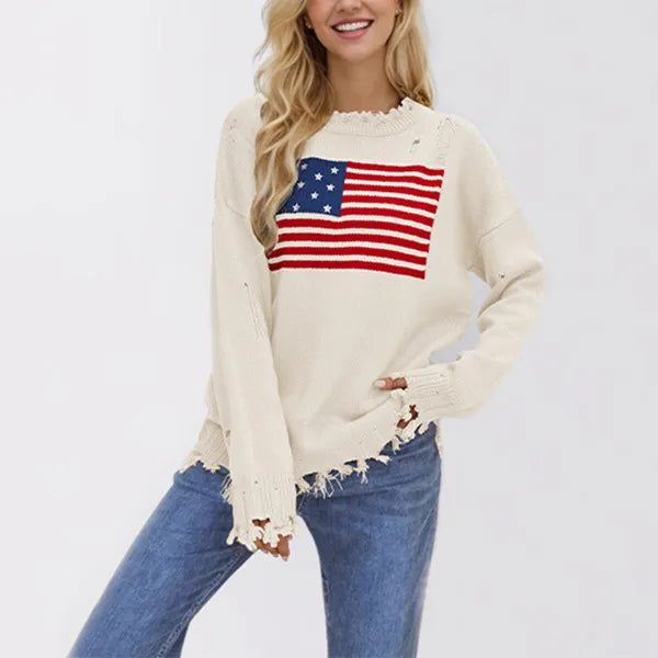 Round Neck European And American Fashion Sweater Women