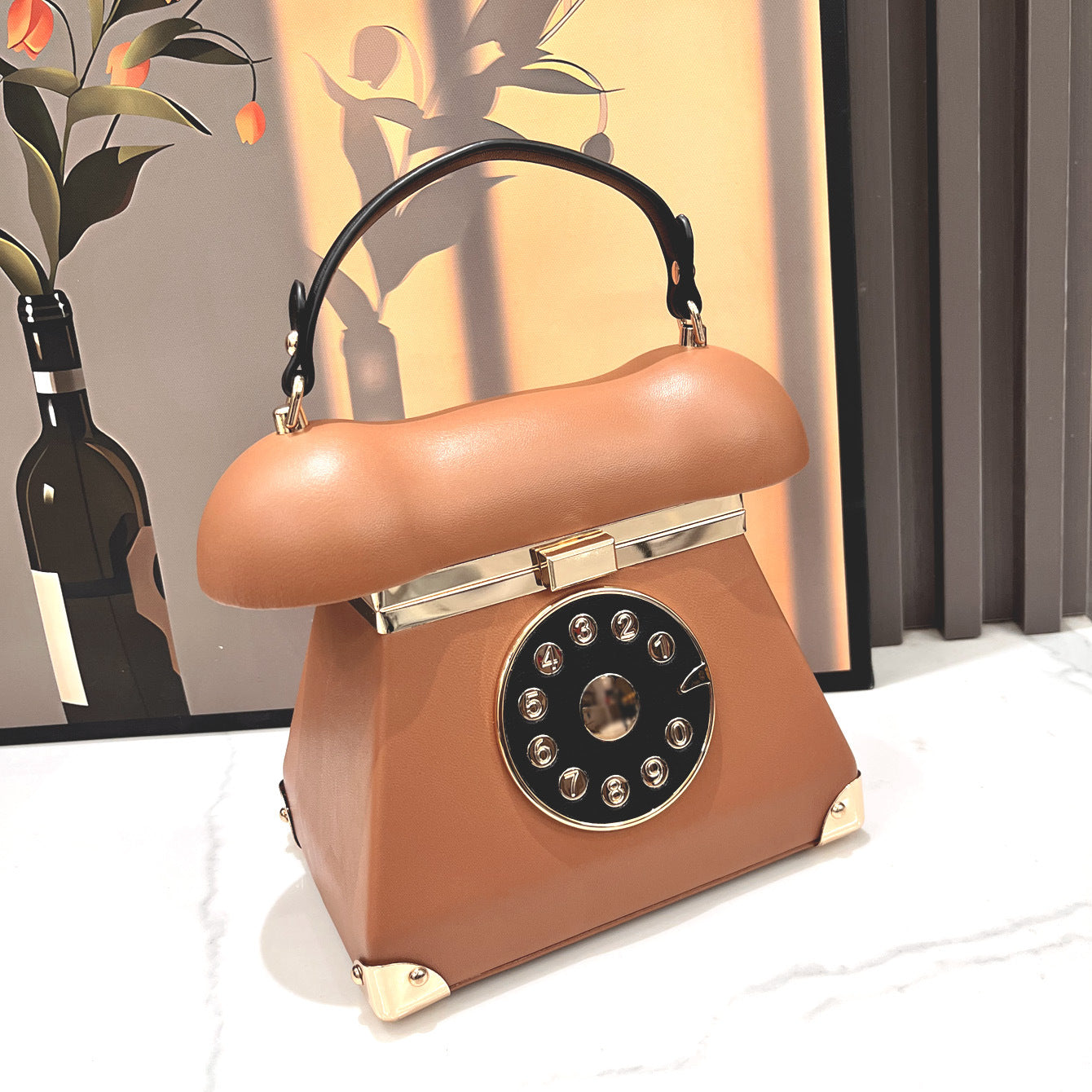 Women's Fashion Landline Phone-shaped Handbag