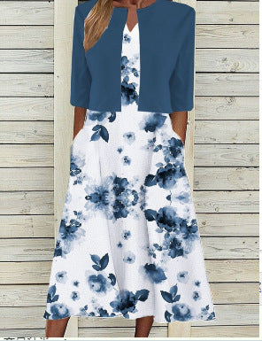 Women's Two-piece Set Dress Commuter Floral Print