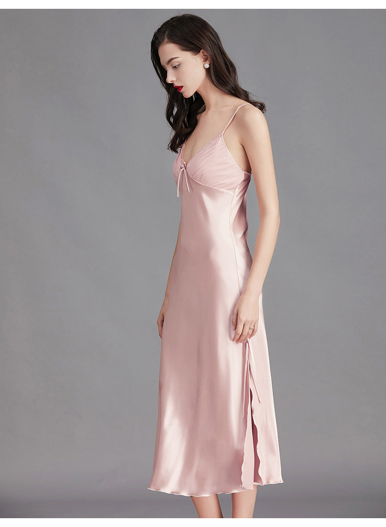 Fashion Summer Women's Ice Silk Nightdress
