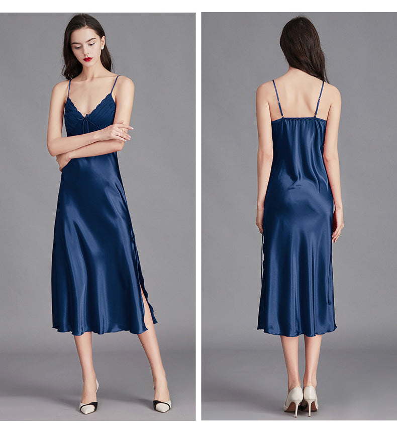 Fashion Summer Women's Ice Silk Nightdress