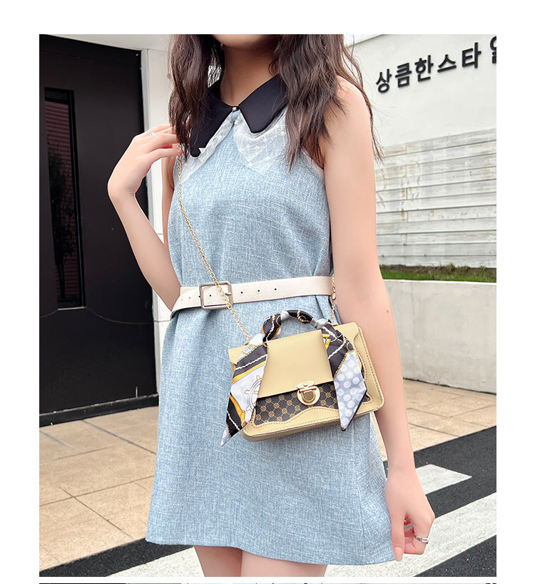 Fashion Small Square Bag Vintage Print Ladies