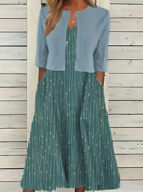 Women's Two-piece Set Dress Commuter Floral Print