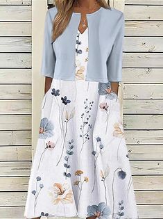 Women's Two-piece Set Dress Commuter Floral Print