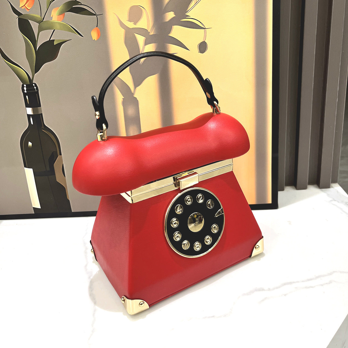 Women's Fashion Landline Phone-shaped Handbag