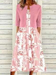 Women's Two-piece Set Dress Commuter Floral Print