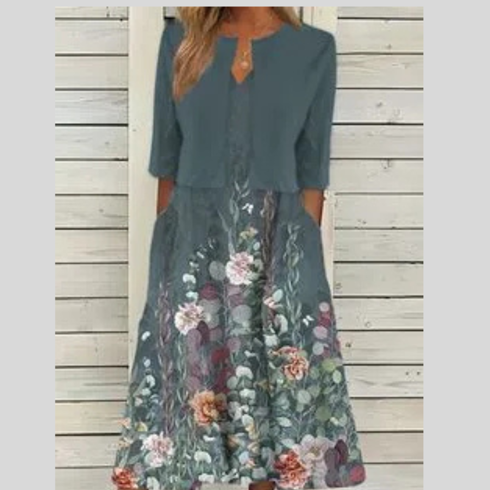 Women's Two-piece Set Dress Commuter Floral Print