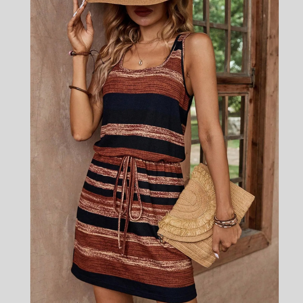 Printed Sleeveless Dress Women