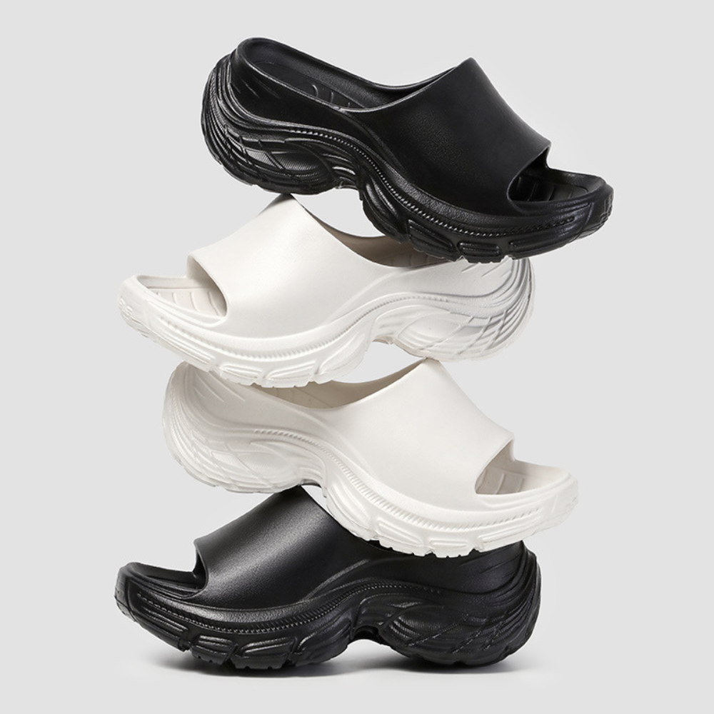 Slip-On Open Toe Platform Sandals