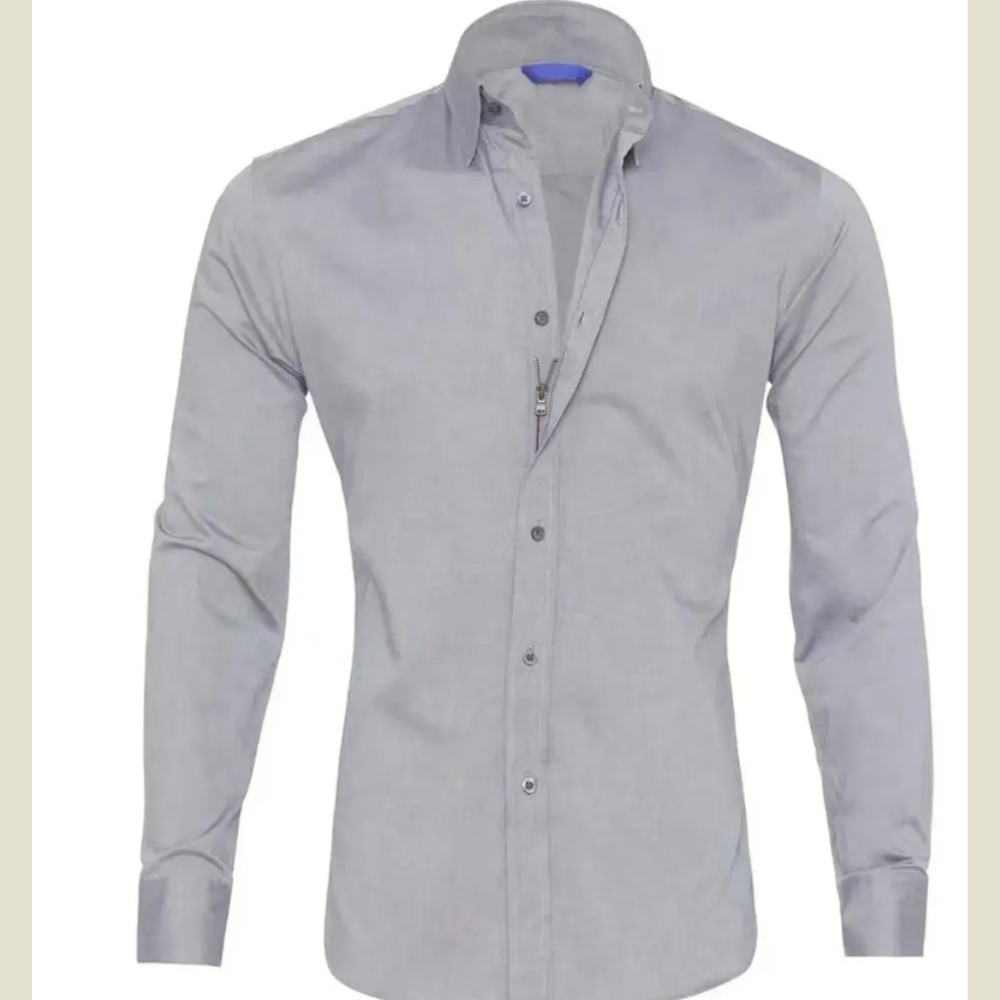 Men's Full Size Classic Button-Down Long Sleeve Business Shirt Plus Size