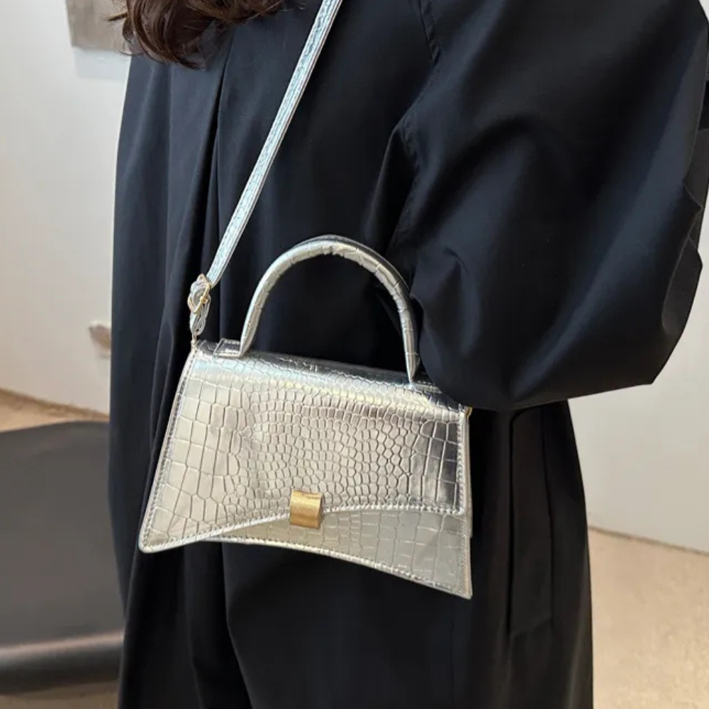 Fashionable Textured Pu Simple Women's Solid Color Casual