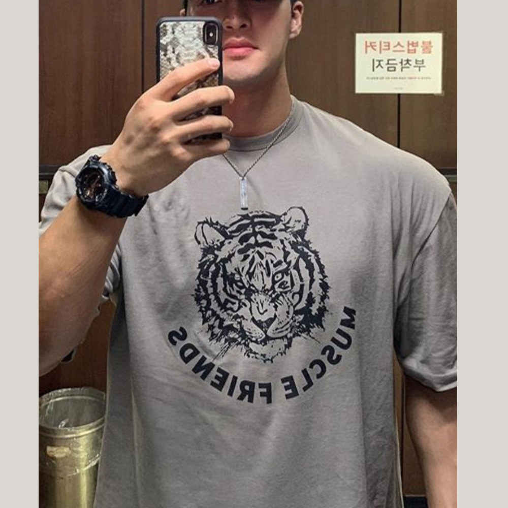 Men's Plus Size Graphic Round Neck Short Sleeve T-Shirt