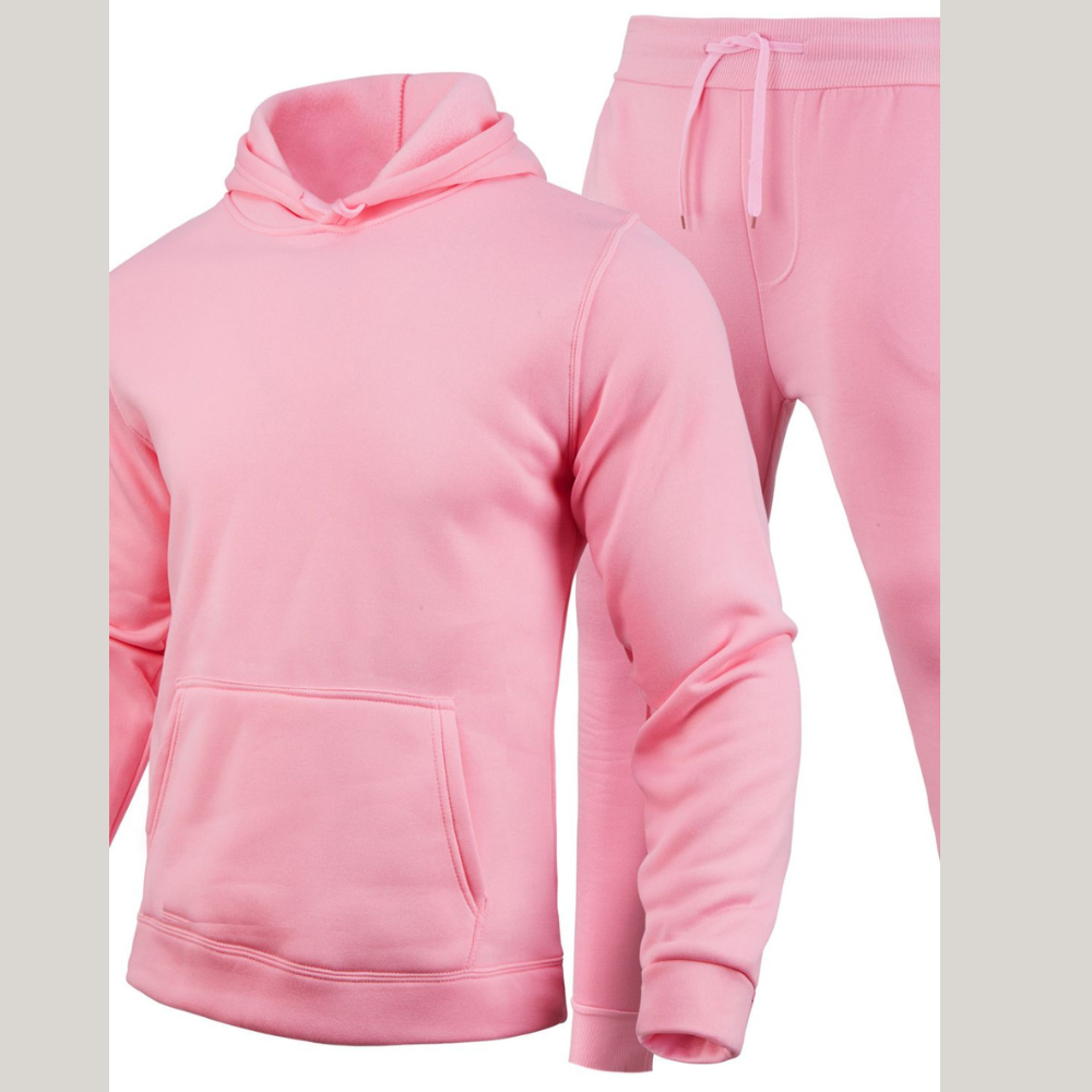 Men's Full Size Long Sleeve Hoodie and Pants Set Plus Size