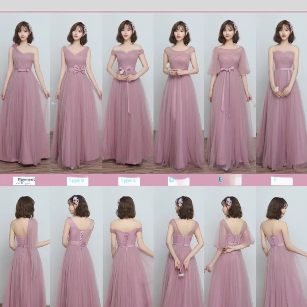 Bridesmaid Dress Long Cameo Brown Mesh Comfortable Thin Satin Bridesmaid Host Dinner Dress