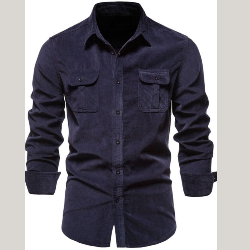 Men's Full Size Button Down Collared Neck Shirt Plus Size