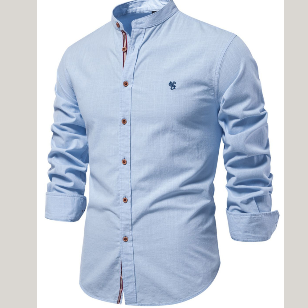 Men's Full Size Button Down Embroidered Shirt Plus Size