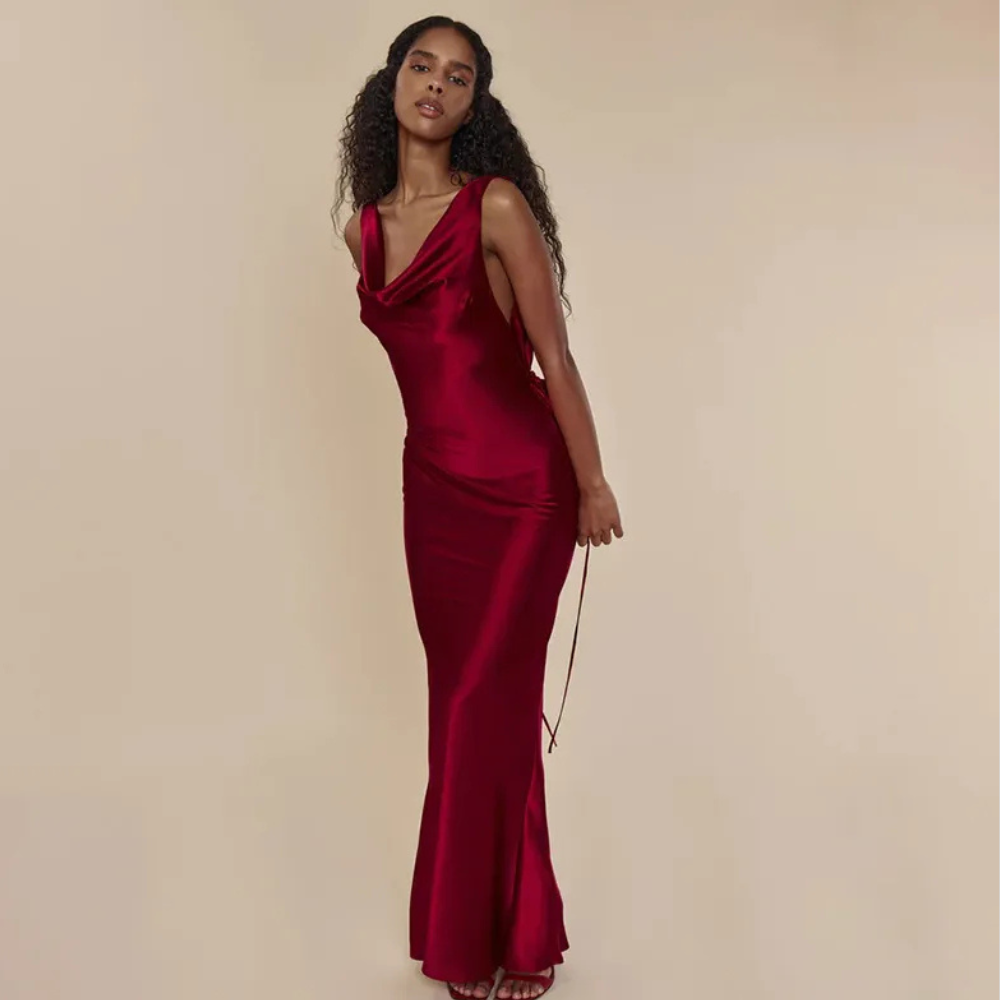 Women's Clothing Banquet Style Evening Lace Up Long Dress