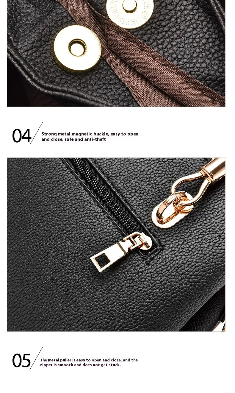 Autumn And Winter New Fashion Litchi Pattern Shoulder Messenger Bag