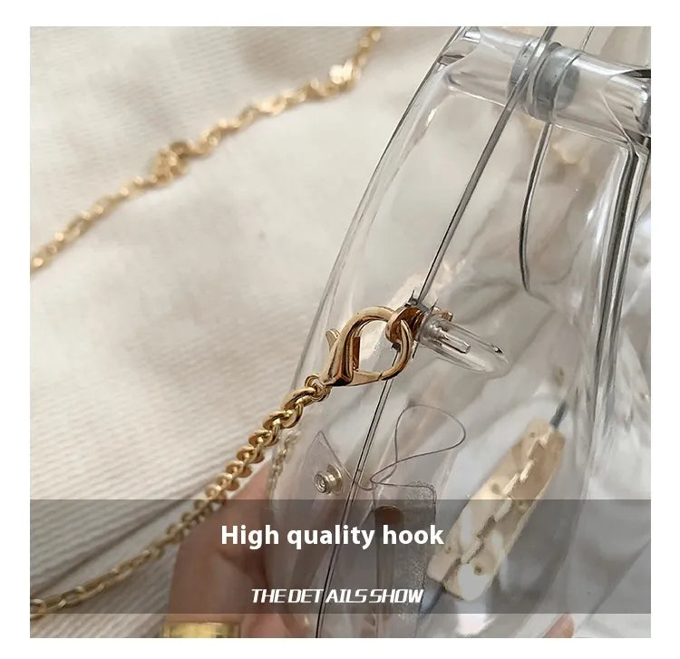 Acrylic Small Size Gold Handbag Chain Shoulder Oblique