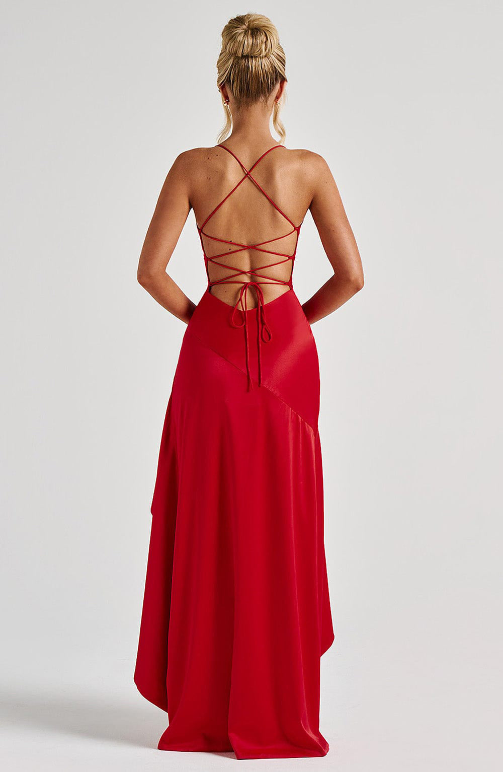Women's Backless Ruffles Irregular Dress Summer Fashion Evening Party Club Split Suspender Maxi Dresses Clothing