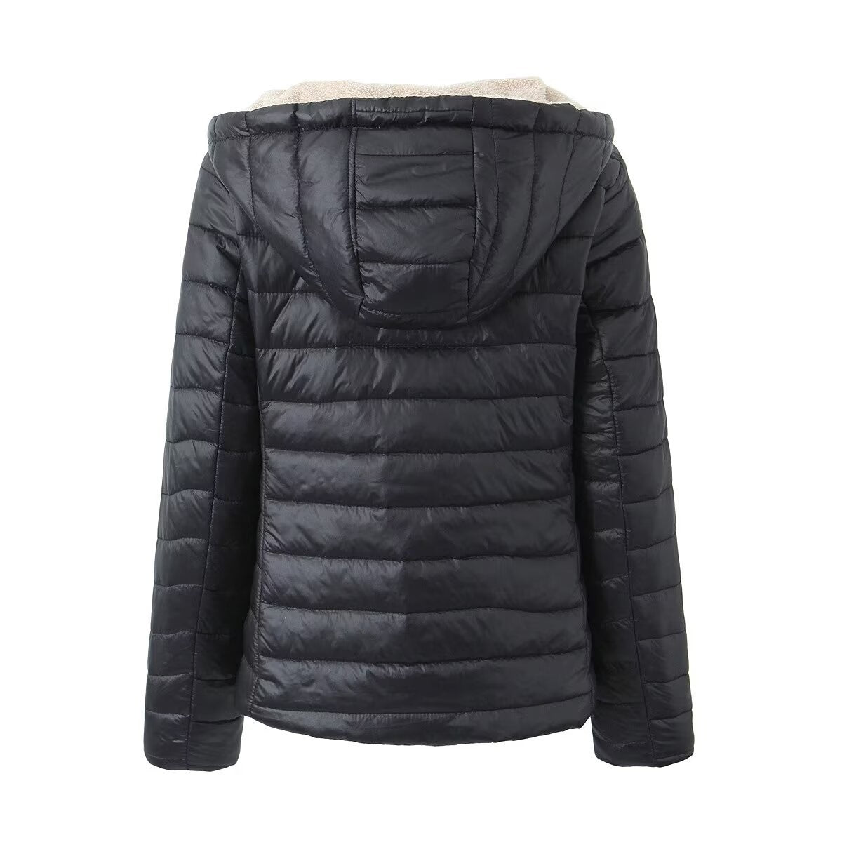European And American Short Velvet Loose Hooded Cotton Jacket Jacket